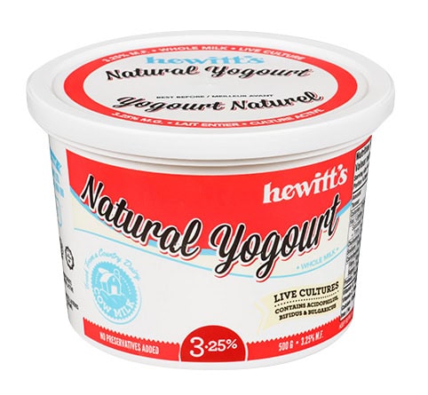 Canadian Yogurt Hewitt's Natural